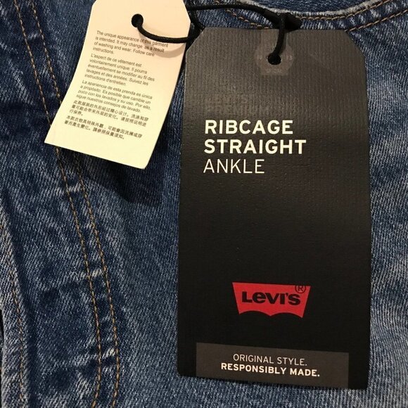 NWT Levi’s ribcage straight ankle jeans button fly 32 - Picture 11 of 12